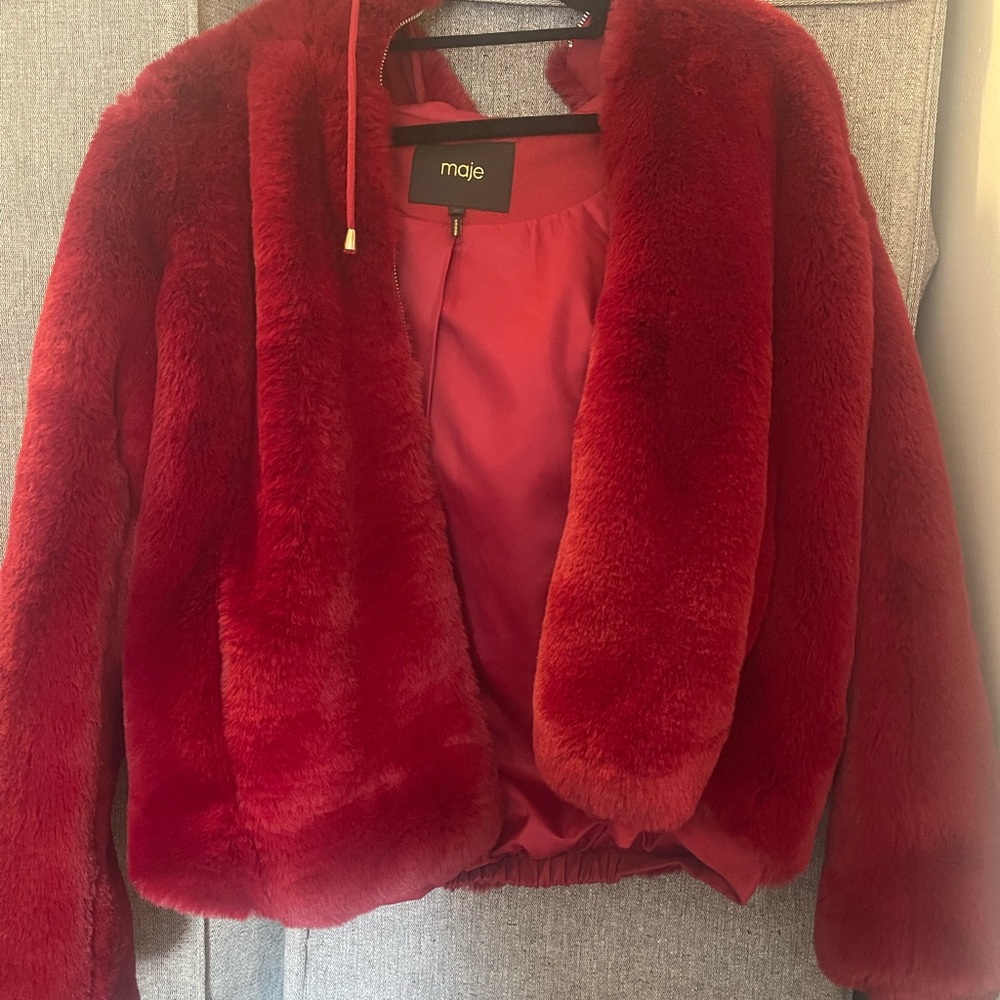 Maje Red Jacket - Picture 2 of 4